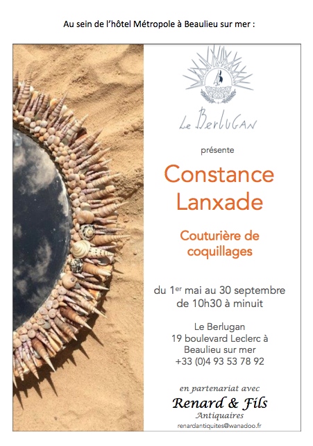 Exposition Constance Lanxade Hotel Métropole Beaulieu sur Mer été 2016
